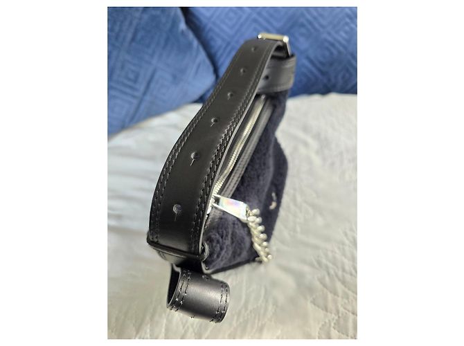 Zadig & Voltaire Borsa a tracolla Cecilia XS in shearling nero - vista 5