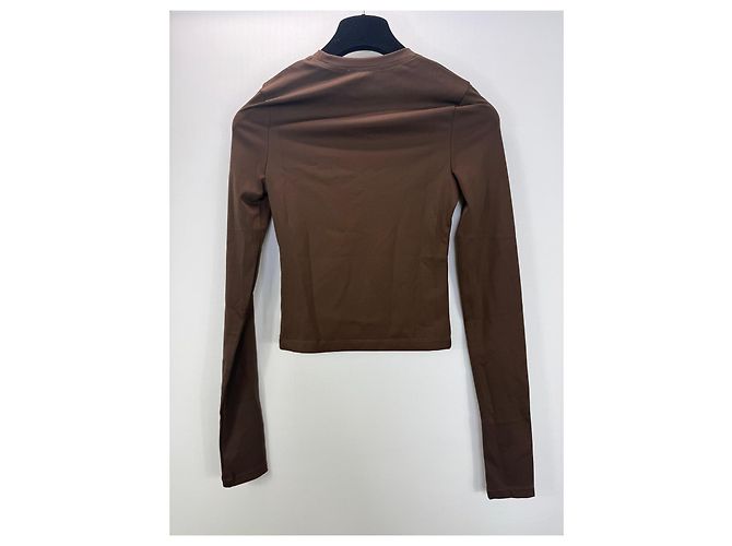 Autre Marque Wardrobe.NYC Top a maniche lunghe marrone - vista 4