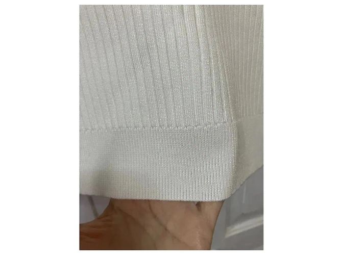 Autre Marque Monique Weißer Rippstrick-Cardigan mit Cold-Shoulder - Ansicht 5