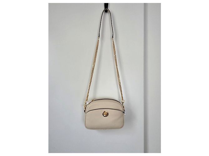Marc Jacobs Borsa Camera Signet Turnlock in pelle beige - vista 2