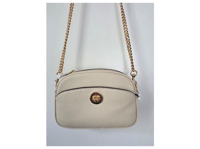 Marc Jacobs Borsa Camera Signet Turnlock in pelle beige - vista 3