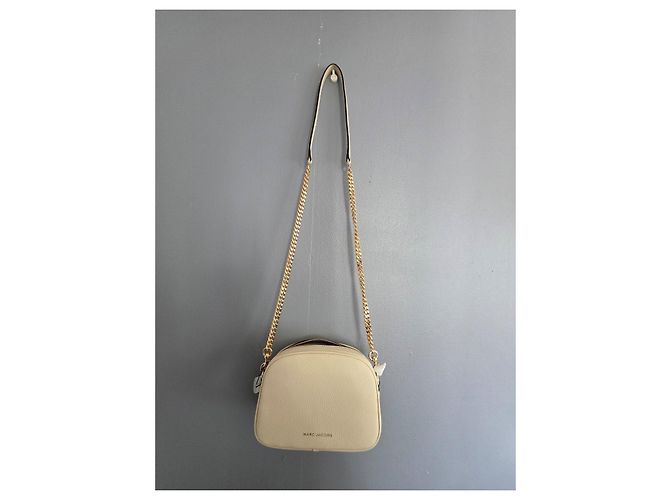 Marc Jacobs Borsa Camera Signet Turnlock in pelle beige - vista 4