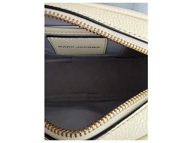Marc Jacobs Borsa Camera Signet Turnlock in pelle beige - vista 5