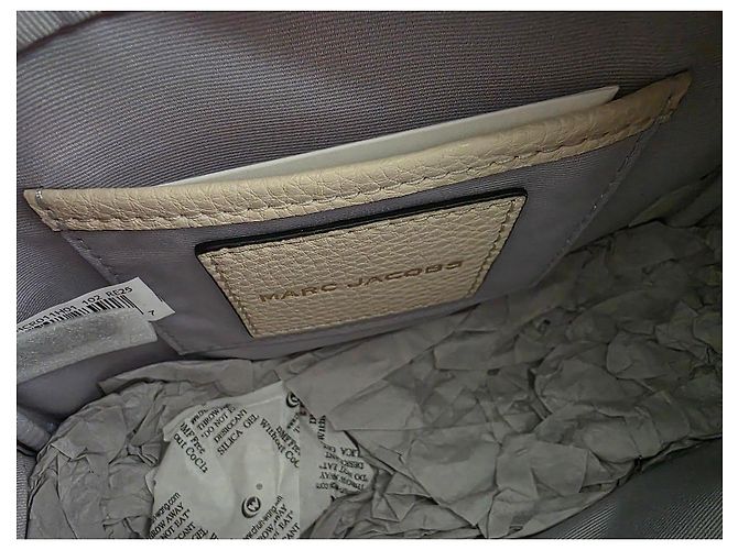 Marc Jacobs Borsa Camera Signet Turnlock in pelle beige - vista 7