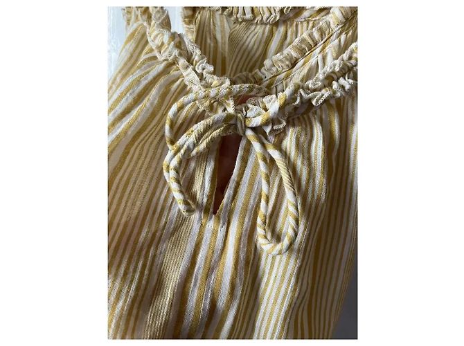 Autre Marque Top de tirantes de algodón a rayas amarillas y beige La Redoute Amarillo - vista 4