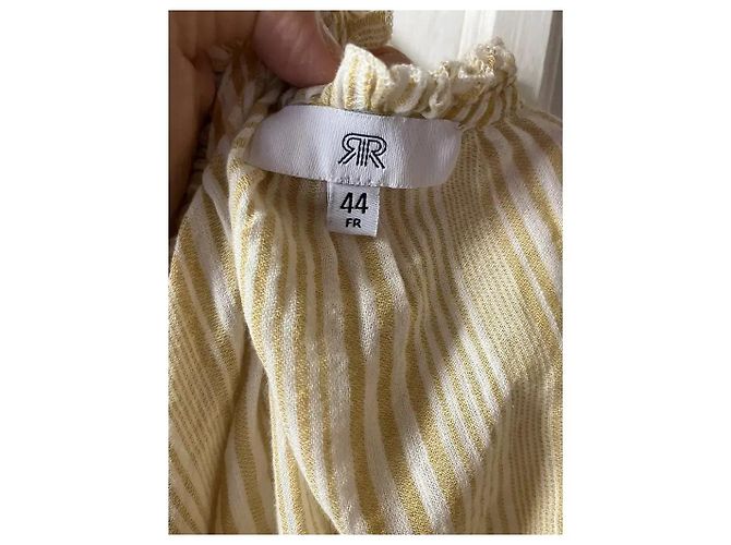Autre Marque Top de tirantes de algodón a rayas amarillas y beige La Redoute Amarillo - vista 7
