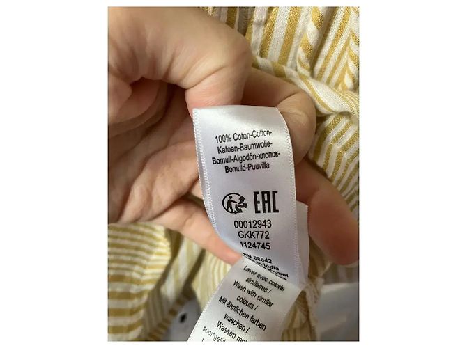 Autre Marque Top de tirantes de algodón a rayas amarillas y beige La Redoute Amarillo - vista 8