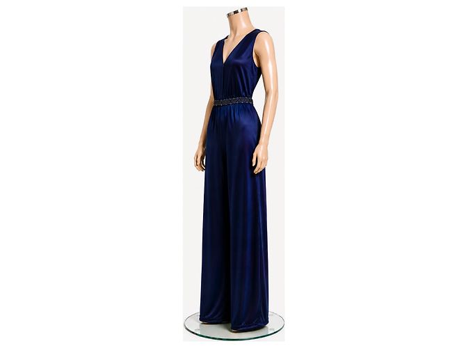Mono Jenny Packham azul marino con cinturón adornado Azul oscuro - vista 2