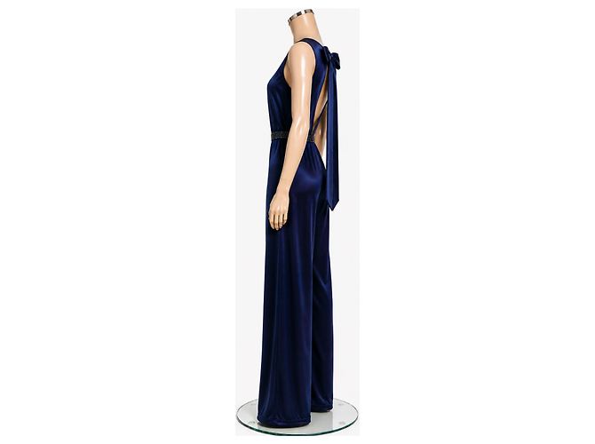 Mono Jenny Packham azul marino con cinturón adornado Azul oscuro - vista 3