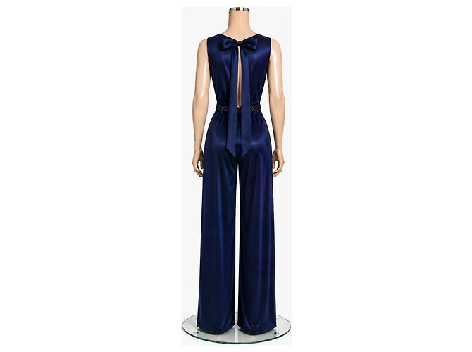 Mono Jenny Packham azul marino con cinturón adornado Azul oscuro - vista 4