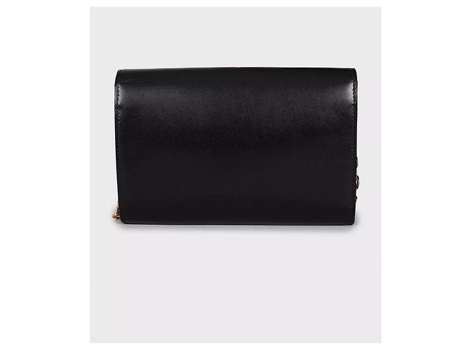 Louis Vuitton Pochette in Pelle Nera con Catena Nero - vista 3