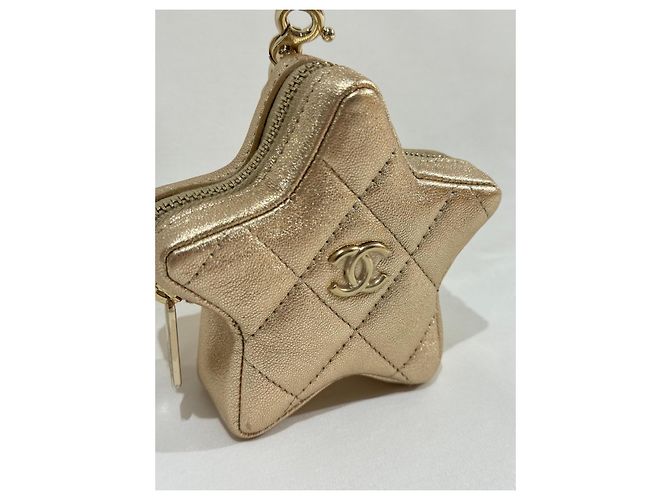 Chanel gestepptes Portemonnaie Gold Stern Golden - Ansicht 2
