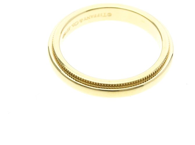 Tiffany & Co Anello Tiffany Milgrain in oro giallo 18K D'oro - vista 9