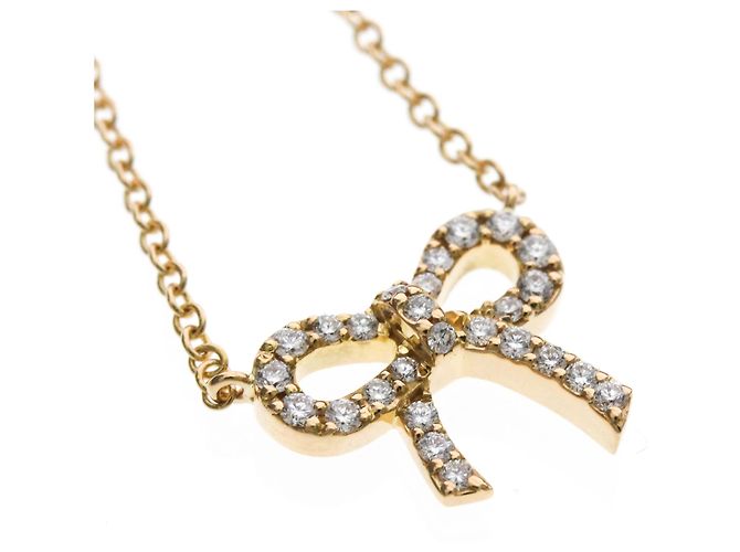 Tiffany & Co Collana Tiffany Metro Bow in diamante D'oro - vista 7