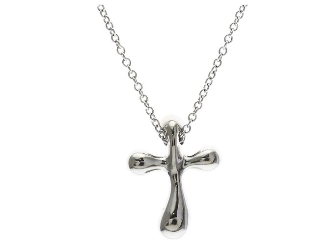Tiffany & Co Collana Tiffany Cross in platino Argento - vista 2