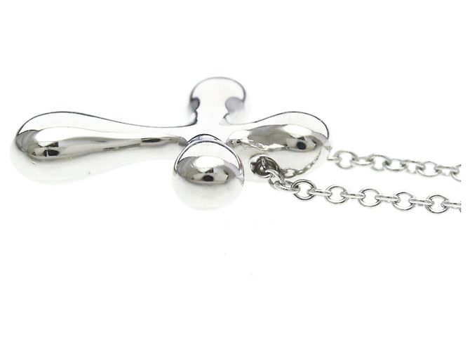 Tiffany & Co Collana Tiffany Cross in platino Argento - vista 3