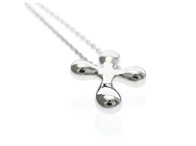 Tiffany & Co Collana Tiffany Cross in platino Argento - vista 4