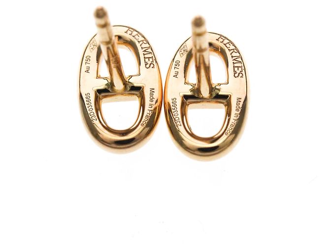 Hermès Orecchini Chaine D'ancre in oro rosa D'oro - vista 2