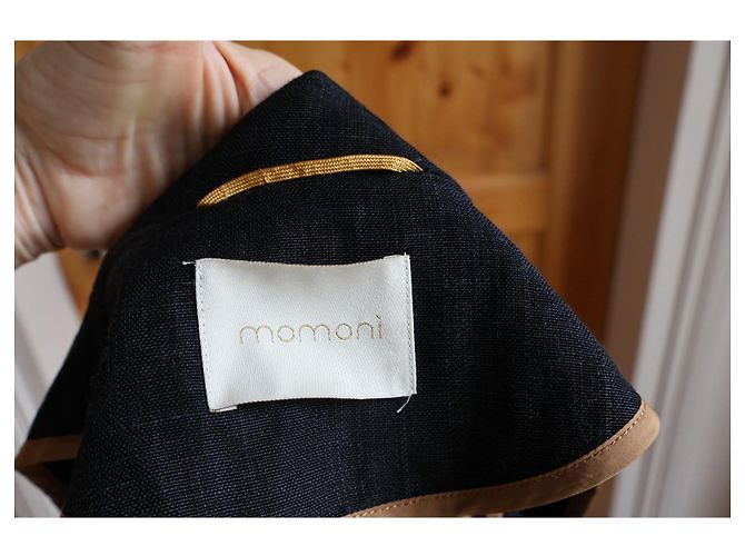 Autre Marque Abrigo oversize largo Momoni negro de lino y viscosa - vista 2