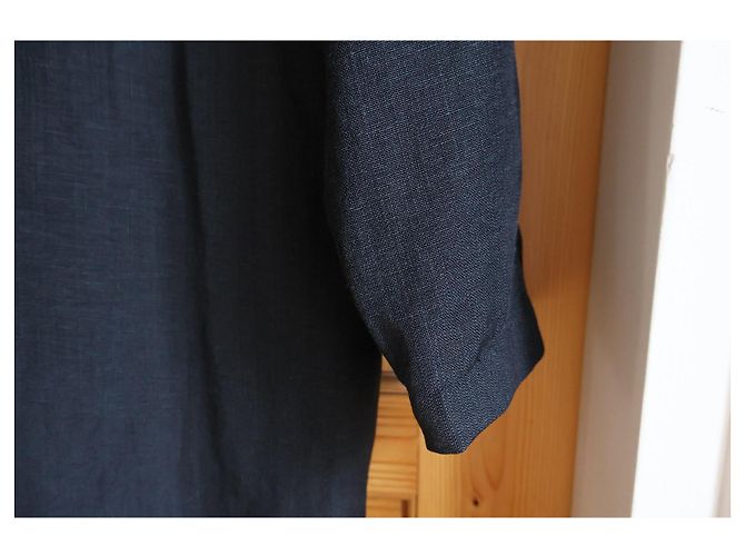 Autre Marque Abrigo oversize largo Momoni negro de lino y viscosa - vista 6