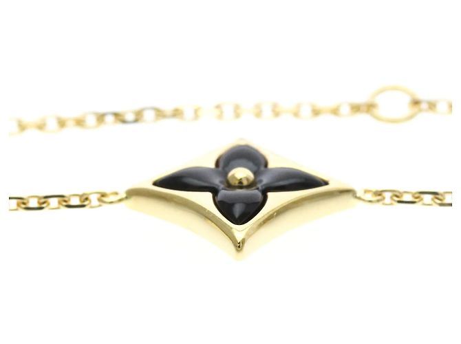 Bracciale Louis Vuitton Brassle Star Blossom Onyx 1P Diamond Nero D'oro - vista 3