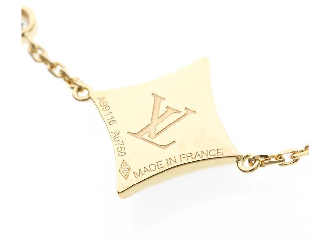 Bracciale Louis Vuitton Brassle Star Blossom Onyx 1P Diamond Nero D'oro - vista 9
