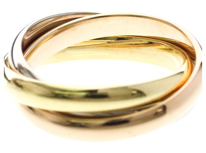 Anello Cartier Trinity in oro 18K rosa bianco e giallo D'oro - vista 5