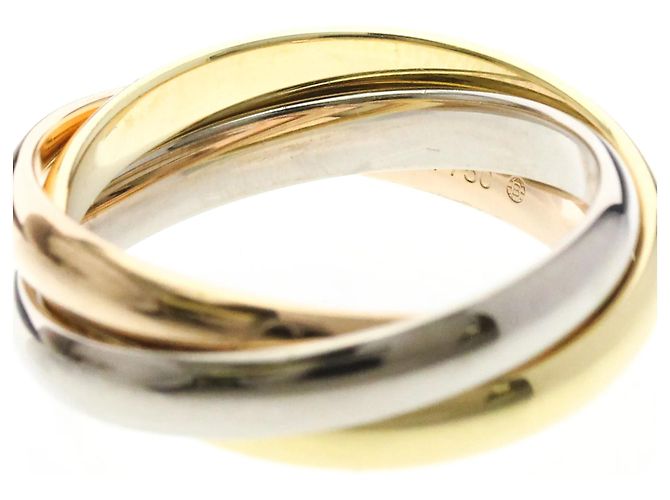 Anello Cartier Trinity in oro 18K rosa bianco e giallo D'oro - vista 6