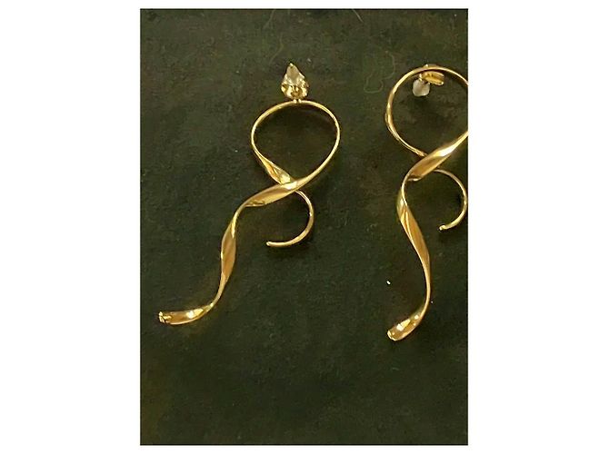 Autre Marque Orecchini a pendente a spirale dorati D'oro - vista 5