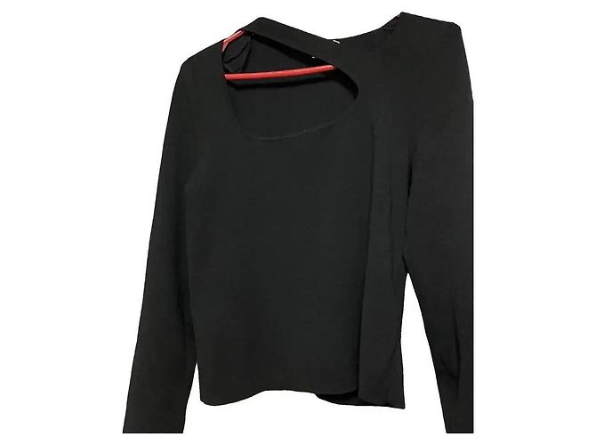 Autre Marque &Other Stories Top nero a maniche lunghe con cut-out - vista 7