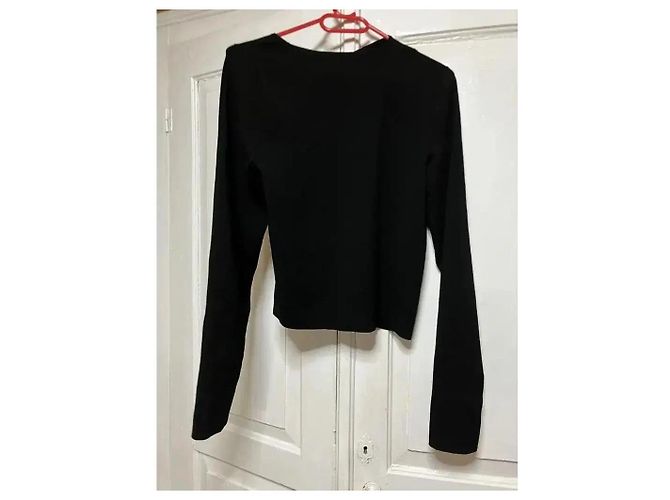 Autre Marque &Other Stories Top nero a maniche lunghe con cut-out - vista 8