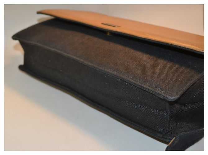 Borsa a tracolla Lanvin in pelle e tela Marrone/Nero - vista 4