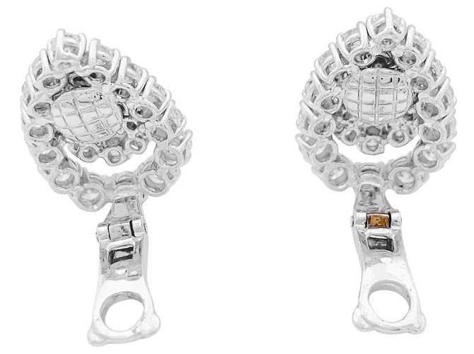 Orecchini Boucheron in platino e diamanti. - vista 5