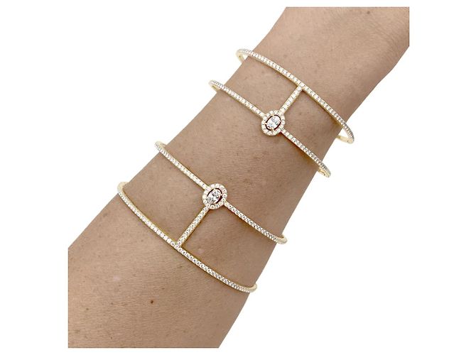 Bracciale Messika, "Glam'Azone", oro rosa, diamanti. - vista 5