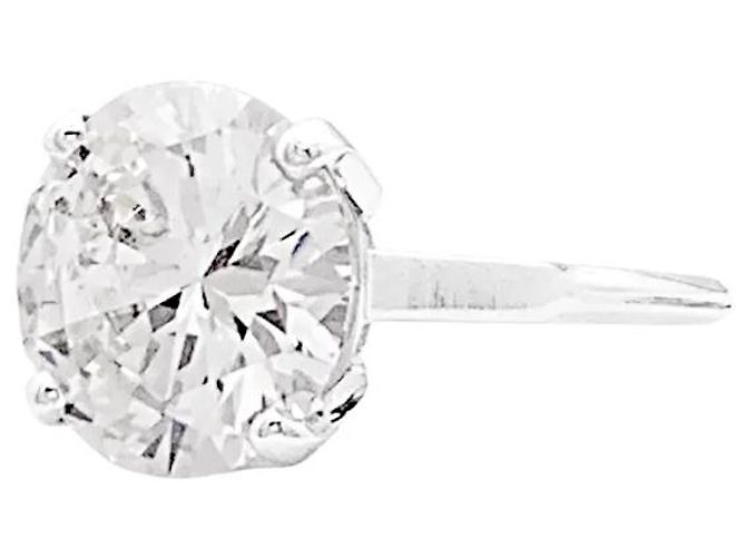 Autre Marque Platinring besetzt mit einem 5.01 Karat Diamanten. - Ansicht 2