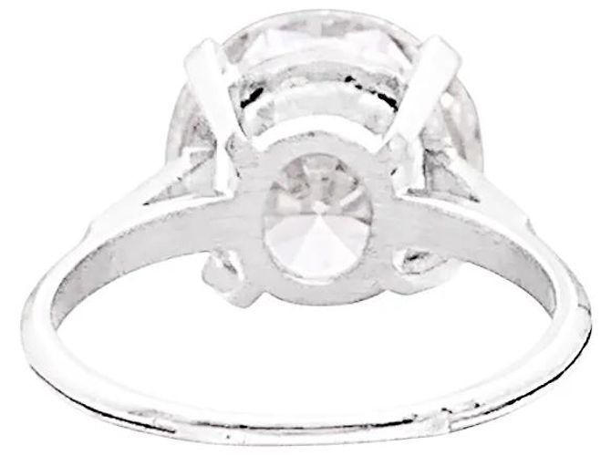 Autre Marque Platinring besetzt mit einem 5.01 Karat Diamanten. - Ansicht 4