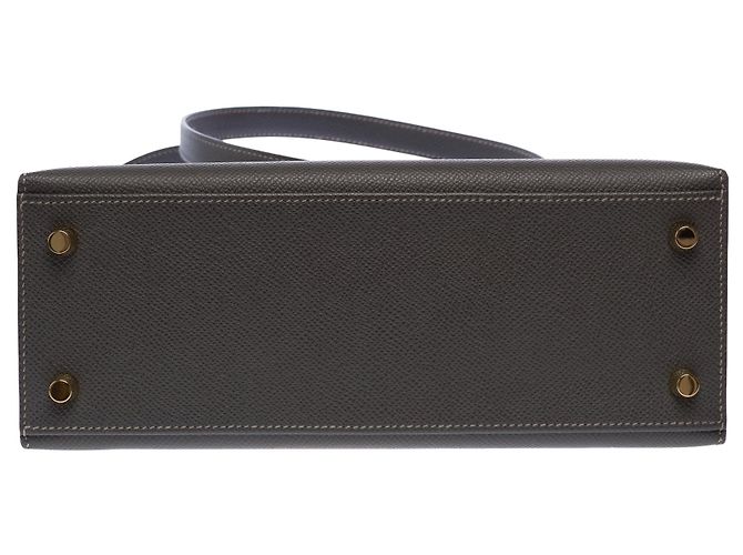 Hermès Borsa HERMES Kelly 25 in Pelle Grigia - 103628 Grigio - vista 11