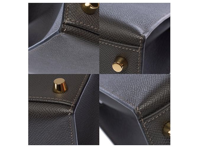Hermès Borsa HERMES Kelly 25 in Pelle Grigia - 103628 Grigio - vista 12