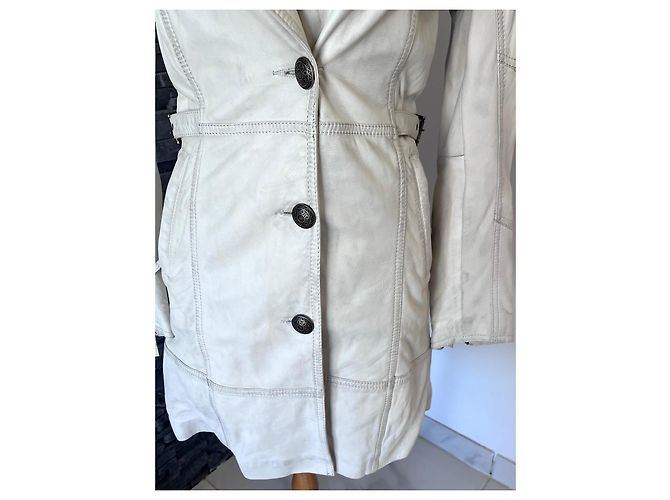 Oakwood Chaqueta de cuero blanco - vista 4
