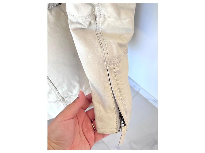 Oakwood Chaqueta de cuero blanco - vista 6