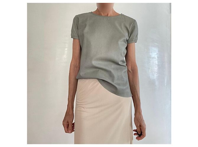 Stouls Camiseta de piel de cordero perforada - Gris verde Verde claro - vista 4
