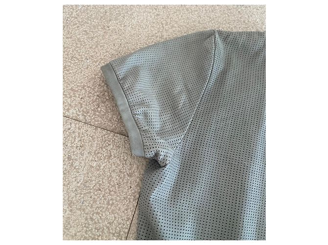 Stouls Camiseta de piel de cordero perforada - Gris verde Verde claro - vista 6