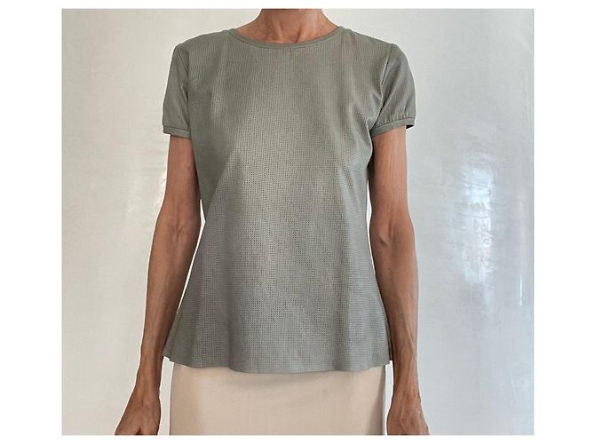 Stouls Camiseta de piel de cordero perforada - Gris verde Verde claro - vista 8