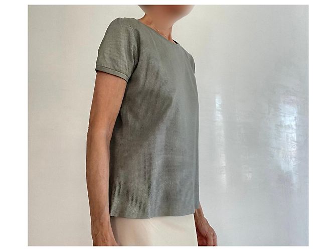 Stouls Camiseta de piel de cordero perforada - Gris verde Verde claro - vista 9