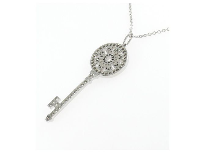 Tiffany & Co Colar Tiffany Petal Key em platina e diamantes Prata - vista 4