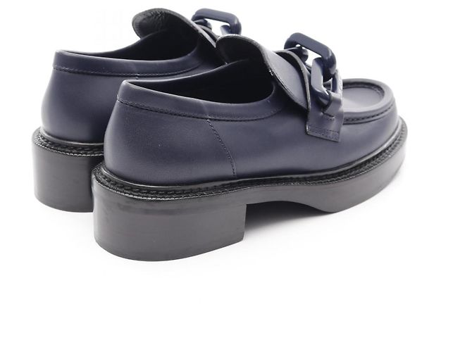 Mocassini in pelle Louis Vuitton Academy Line Blu Blu navy - vista 2