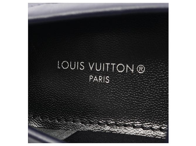 Mocassini in pelle Louis Vuitton Academy Line Blu Blu navy - vista 5