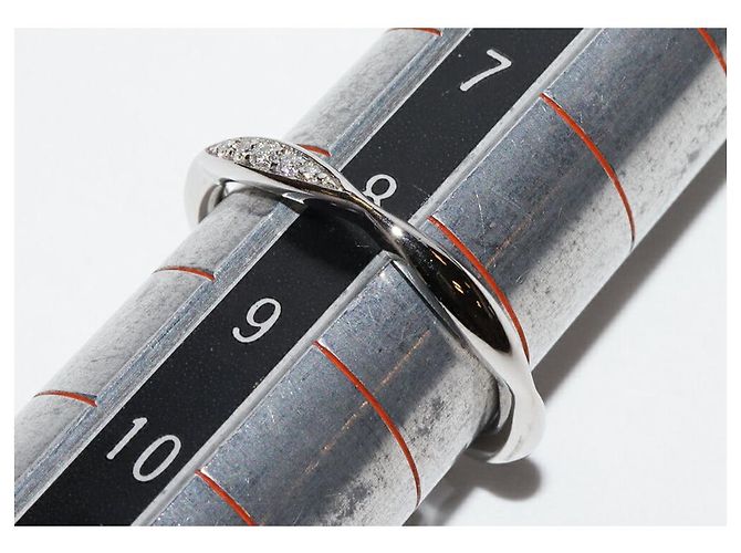 Timeless Chanel Camelia Pt950 Diamond Ring Size 8 Silber - Ansicht 2