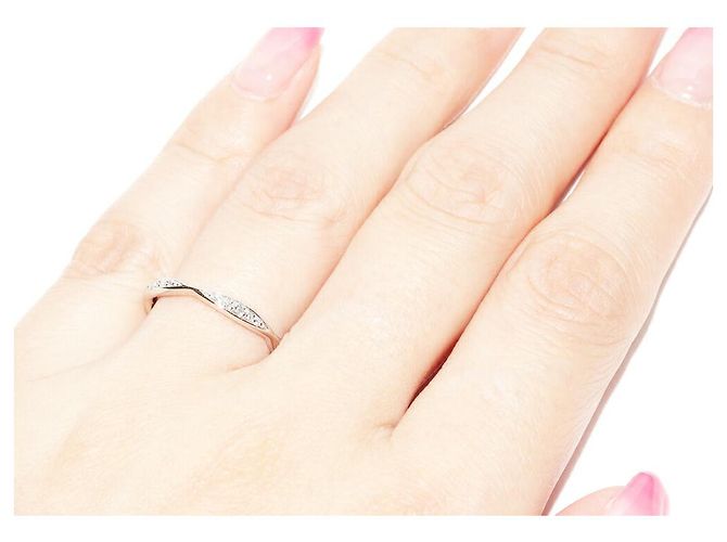Timeless Chanel Camelia Pt950 Diamond Ring Size 8 Silber - Ansicht 6