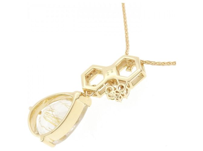 Autre Marque Collana in quarzo rutilato Au750 D'oro - vista 4